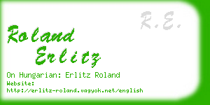 roland erlitz business card
